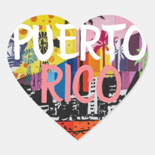 Stickers Porto Rico Heart