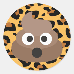Stickers poster de animal Poop Emoji