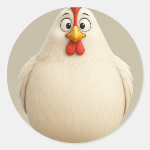 Stickers poulet chubby adorable
