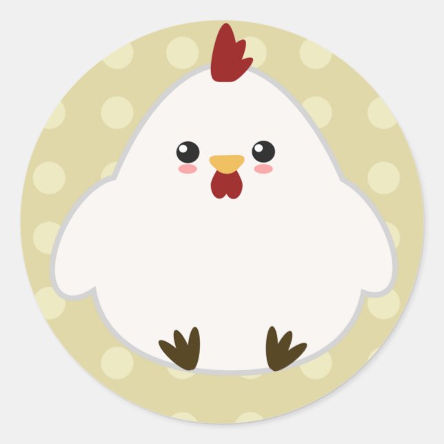 Stickers Poulet mignon (Devant)