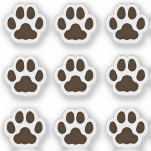 Stickers pour animaux Brown minuscules Empreintes 