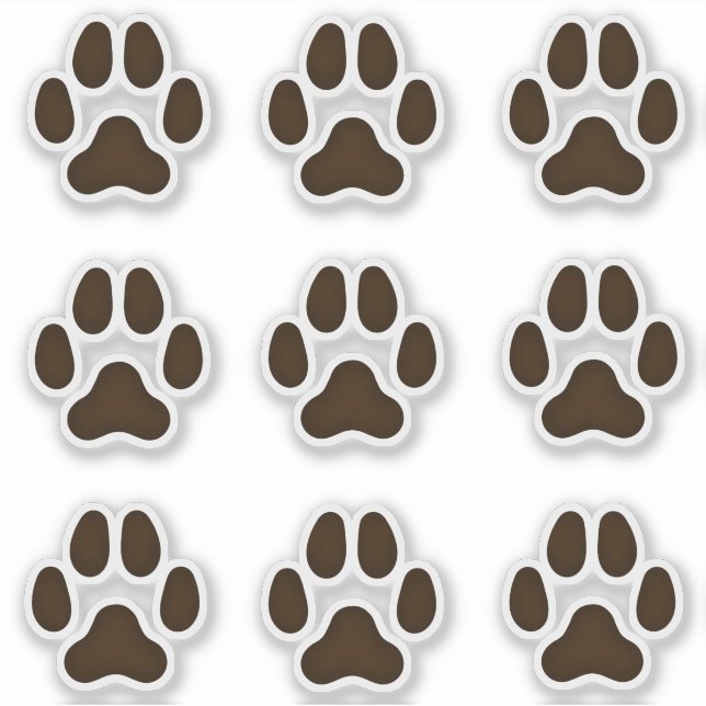 Stickers pour animaux de compagnie Empreintes de p (Devant)