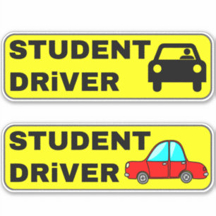 Stickers pour chauffeur novice amusant pour les vo