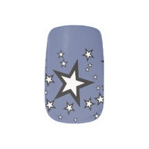 David est la grande étoile en Blue Jean Minx Nail