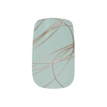 Lignes dorées sur fond vert pâle