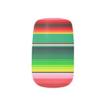 Ongles à rayures Zarape Serape mexicaines