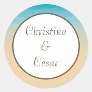 Stickers préférés 20 - 1,5" Ocean Beach Shore Seas