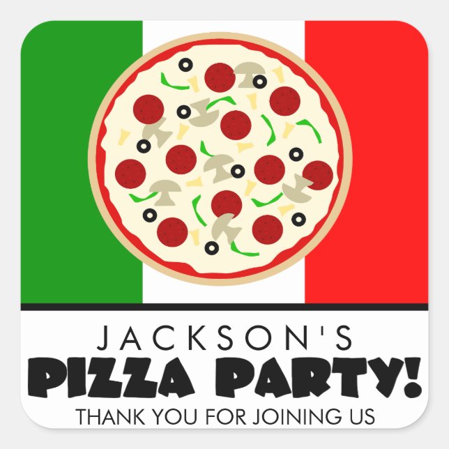 Stickers préférés de la fête de la pizza italienne (Devant)