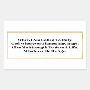 Stickers Prière des pompiers