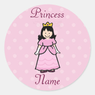 Stickers princesse Brunette foncée