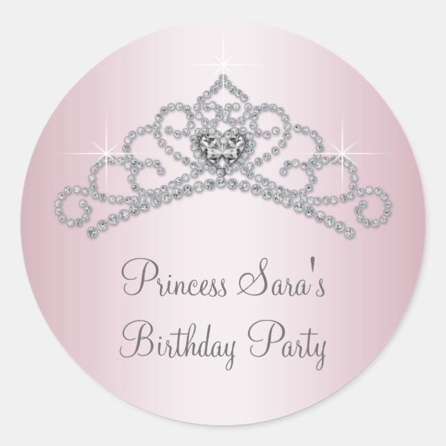 Stickers princesse rose Tiara (Devant)