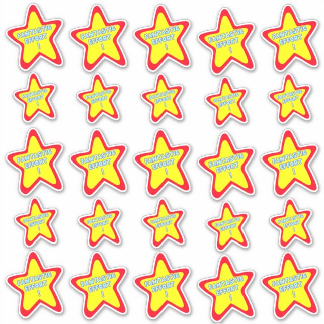 Stickers Professeur Fantastic Effort Fun Reward En (Devant)