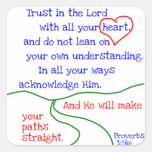 Stickers Proverbes 3:5&6