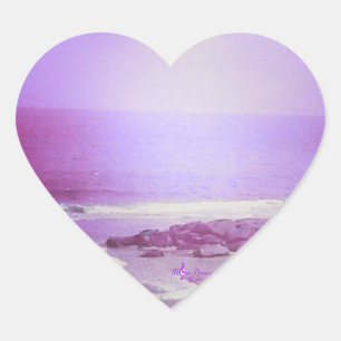 Stickers Purple Ocean et Sky Heart