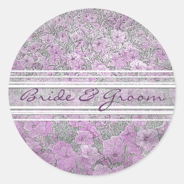 Stickers Purple Petunia Élégant (Devant)