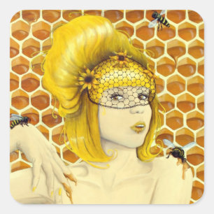 stickers Queen Bee - art imaginaire surréaliste
