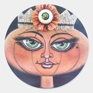 Stickers Queen citrouille