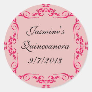 Stickers Quinceanera personnalisés