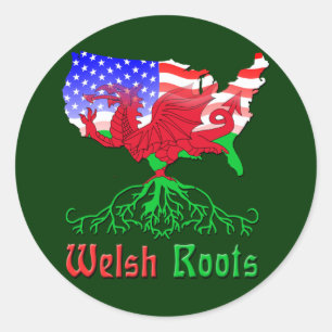 Stickers racines galloises américains