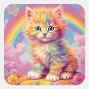 Stickers Rainbow Kitten