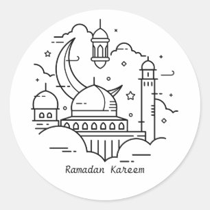 Stickers Ramadan Kareem en blanc