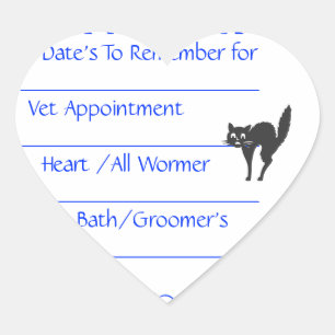 Stickers Rappel Bleu Chat