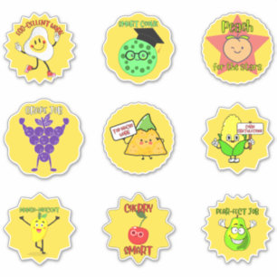 Stickers Récompenses pour enseignants de fruits et