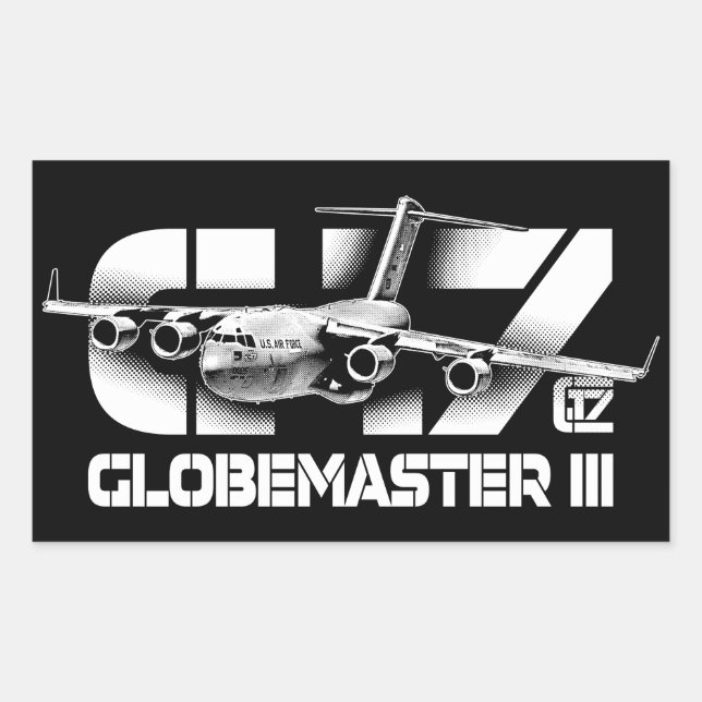 Stickers Rectangle C-17 Globemaster III (Devant)