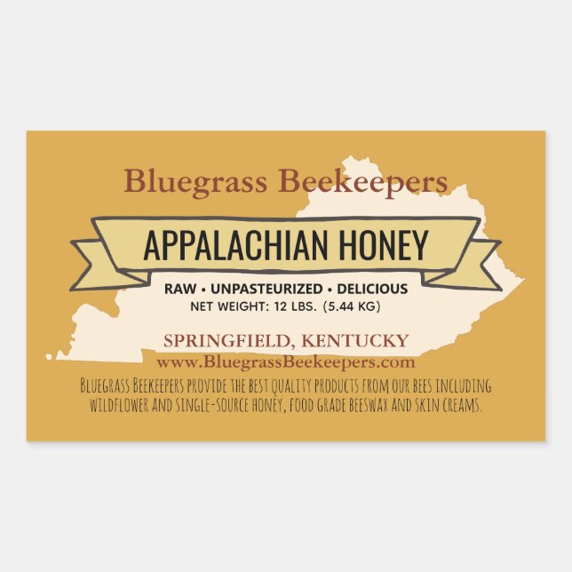 Stickers rectangle de produits Kentucky Honey loca (Devant)
