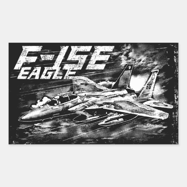 Stickers Rectangle F-15 Aigle (Devant)