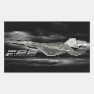 Stickers rectangle F-22 RAPTOR