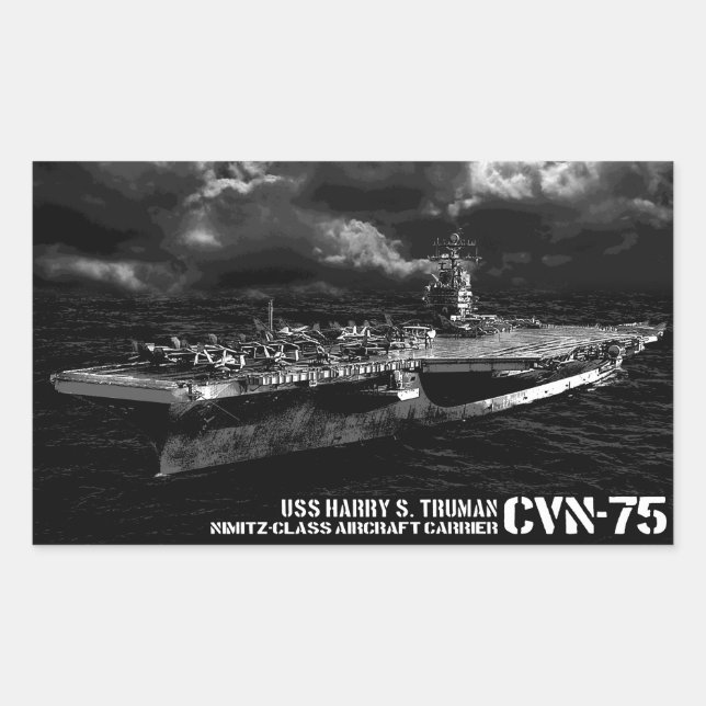 Stickers Rectangle Harry S. Truman CVN-75 (Devant)