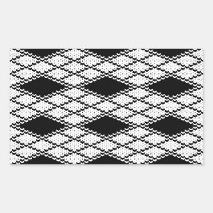 Stickers Rectangle KNIT JACQUARD NOIR