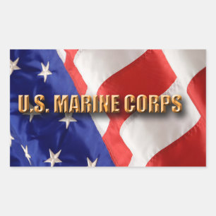 Stickers Rectangle USMC