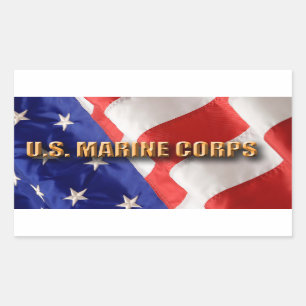 Stickers Rectangle USMC