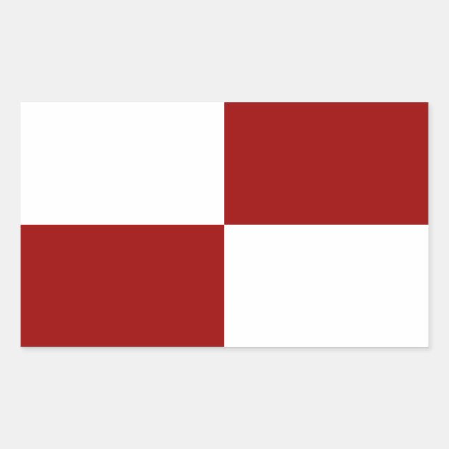 Stickers Rectangles rouge et blanc (Devant)