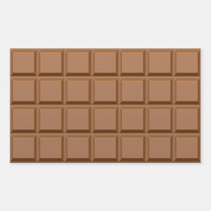 Stickers rectangulaires au chocolat