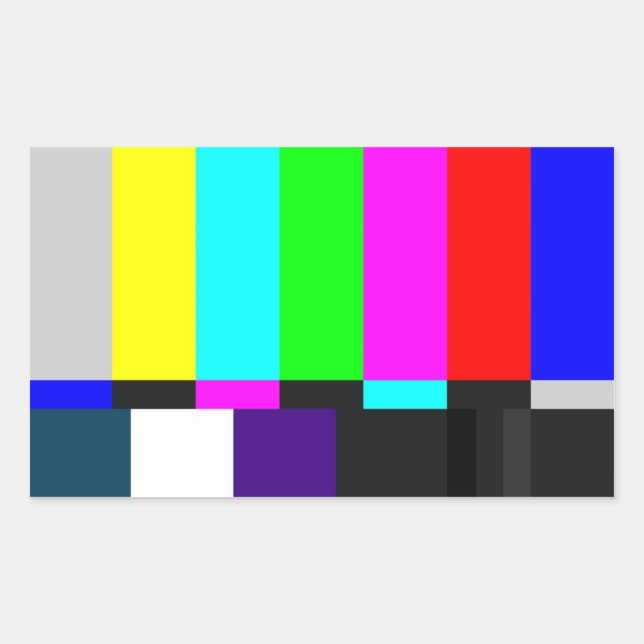 Stickers rectangulaires de l'écran de test TV (Devant)
