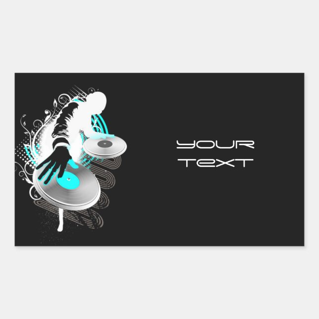 Stickers rectangulaires DJ (Devant)