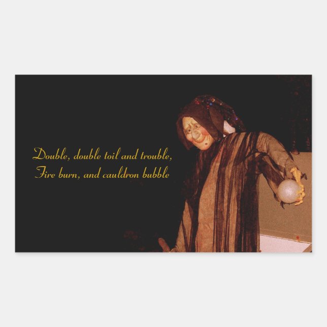 Stickers rectangulaires 'The Witch' (Devant)