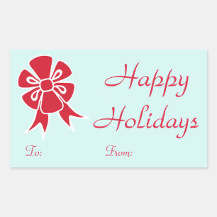 Stickers Red Bow Holidays