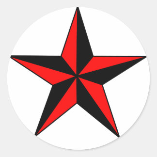 Stickers Red Nautical Star