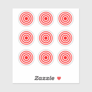 Stickers Red/White Round Target - Machine à Pinbal