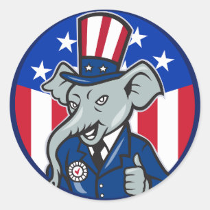 Stickers républicains éléphants