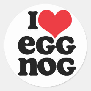 Stickers Retro I Love Eggnog