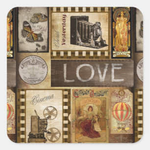 Stickers Retro Love Vintage Graphics