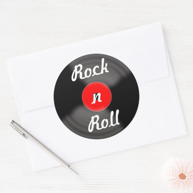 Stickers Retro Rock and Roll Vinyl (Enveloppe)