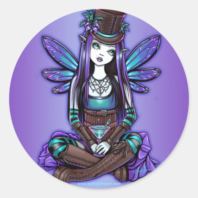 Stickers "Rhapsody" Gothique Absinthe Fairy Art (Devant)