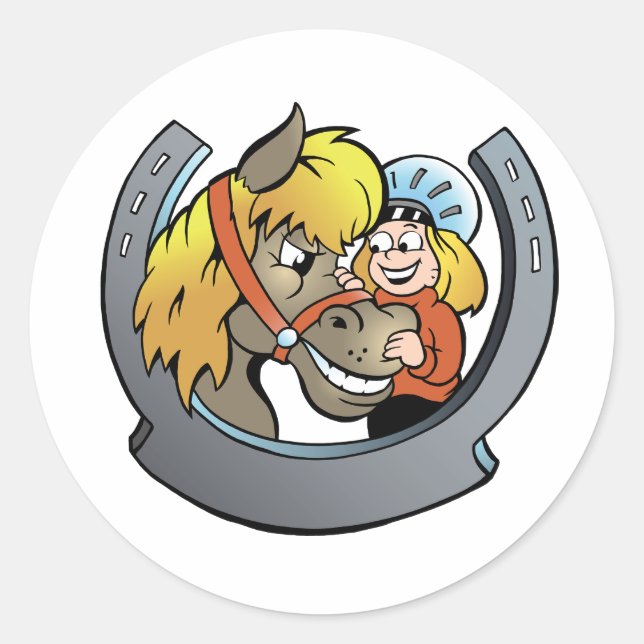 Stickers Rider Et Cheval (Devant)