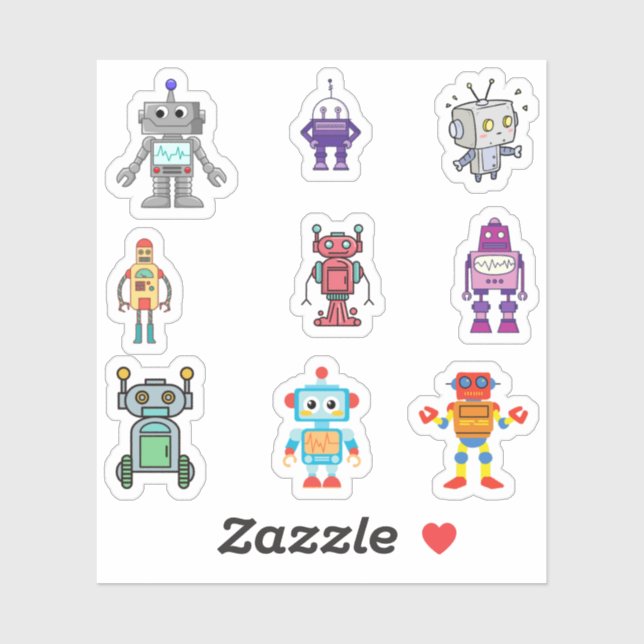 Stickers Robot (Feuille)